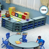 飞友 豪华玩具柜 幼儿园区角自由组合收纳架图书柜转角柜展示柜