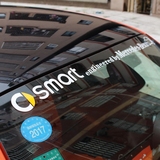 2015款奔驰Smart激情版 汽车改装装饰贴纸 前挡风玻璃贴纸拉花