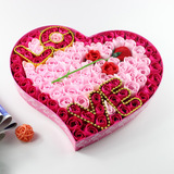 心形创意浪漫香皂玫瑰花礼盒女朋友生日结婚女生求婚礼物花束礼品