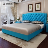 美式布床北欧床软床公主床双人床储物欧式床1.8双人床婚床布艺床