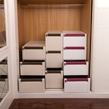 日式塑料狭缝抽屉式收纳柜衣柜单层儿童储物柜子收纳盒收纳箱窄柜