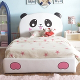 儿童床 现代皮床 卡通床单人床 小床男孩公主床1.5米可制定