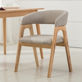 现代简约休闲椅靠背椅书房椅北欧实木餐椅创意咖啡椅餐厅实木椅子
