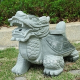 石雕龙头龟喷水雕刻别墅花园喷泉古建园林景观假山装饰摆设龙龟