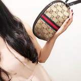 韩国新品刺绣大号旅行手拎带镜子女生手拿 化妆包便携小号 收纳包