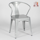 欧式现代铁皮椅子复古靠背铁艺餐椅酒吧凳咖啡厅户外椅金属美甲椅