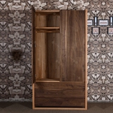 美国黑胡桃木橡木木蜡油家具衣柜两门全实木衣柜原生态家具可定制