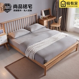 实木床橡木北欧宜家1.8双人床日式简约现代婚床1.2米卧室单人床