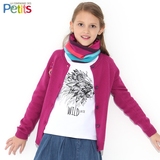 Petits 2016法国童装女大童开衫毛衣秋冬季女童针织衫开衫外套