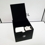 韩国高档黑色创意棉签盒化妆棉盒化妆品收纳盒多功能卸妆棉盒带盖