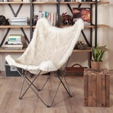 出口日式北欧乡村简约创意设计师家具懒人休闲椅单人沙发椅蝴蝶椅