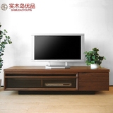 全实木白橡木电视柜组合柜子1.8米北欧原木日式简约客厅家具定制