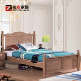 特价实木床橡胶木床1.2米1.5米儿童单人床现代简约床木质环保小床