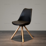 特价北欧小户型设计师宜家多功能天然实木榉木皮艺靠背椅休闲餐椅