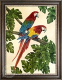 瑞堂 美式新古典玄关挂画 走廊餐厅装饰画手绘油画 吉祥鹦鹉16118