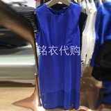 lily2016夏季新款专柜正品代购纯色收腰中长款连衣裙116250C7142