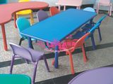 儿童专用桌椅 防火板桌子 幼儿园课桌 八人桌