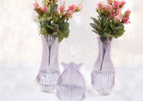 冲钻特价 5#折叠塑料花瓶  软膜花瓶 水养花瓶 鱼缸 3件套 紫色