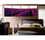 客厅装饰画|卧室装饰画|花卉无框画|餐厅四联壁画挂画|紫色爱情海