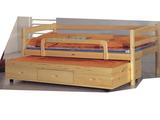 丹桂 新西兰松木实木家具儿童单人床带拖床护栏推拉床子母床