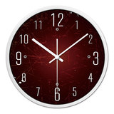 摩门客厅创意挂钟简约暗红色超静音时装店无声电子石英钟时钟表