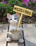 ◣镇店之宝◥ 庭院花园园艺饰品 *美国缅因猫欢迎牌--美丽心情
