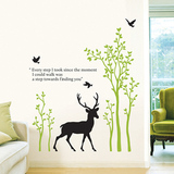 【爱的森林小鹿】墙贴卧室客厅餐厅学校教室布置墙贴