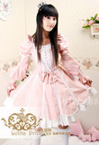 日系lolita洋装华丽蕾丝蓬蓬宫廷小礼服连衣裙 灯笼接袖可穿三季