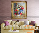 大芬纯手绘油画 现代酒店卧室客厅别墅客厅装饰画 古典印象花卉竖