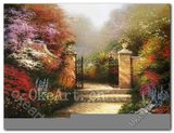 托马斯风景画微喷绘油画欧式家居无框装饰画维多利亚花园名画促销