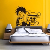 海贼王路飞草帽海盗船长卡通动漫画人物二次元创意宿舍墙贴壁纸画