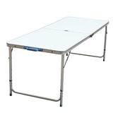 1.6米户外折叠桌椅 铝合金折叠桌便携式桌子野餐桌摆摊桌宣传 白