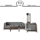 新中式实木沙发现代中式客厅三人沙发组合禅意仿古家具样板房定制