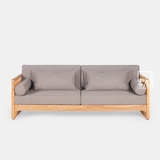 【春沐家】原创实木框架沙发 白橡木沙发 黑胡桃沙发实木布艺沙发