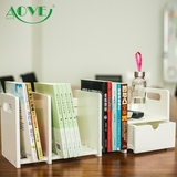 alove创意桌面小书架简易桌上书架置物架办公桌收纳架整理架