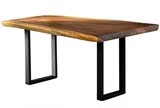 实木会议桌长桌大型简约现代长方形老板电脑桌美式铁艺复古餐桌