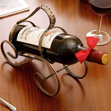 红酒架摆件创意葡萄酒架子欧式复古铁艺家居用简约现代客厅酒瓶架