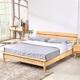 北欧宜家进口白蜡木床全实木床1.8米纯原木双人床1.5m日式床矮床
