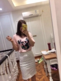韩国东大门2016正品代购套装进口女装夏季短袖T恤波点短裙套装