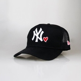 MLB纽约扬基队NY桃心NEW ERA弯沿棒球帽子网眼遮阳出游运动学生潮