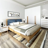 日式全实木1.8米双人床北欧床简约原木色箱体床储物婚床框架床