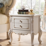 卧式家具欧式床头柜实木储物柜法式收纳柜白色简约床头柜特价包邮