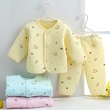 新生儿衣服0-3个月纯棉春秋出生宝宝保暖衣冬厚初生婴儿内衣套装