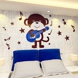 小熊的梦想3d亚克力立体墙贴儿童房创意温馨装饰贴画客厅卧室温馨