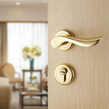 【多灵五金】现代欧式简约室内房门锁 执手锁 薇薇安 纯铜门锁