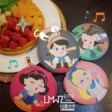 韩国ulzzang可爱卡通圆形包创意零钱包硬币包女生收纳迷你小包包