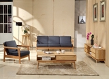 北欧布艺1+1+3组合大小户型进口白蜡木 日式创意个性实木布艺沙发