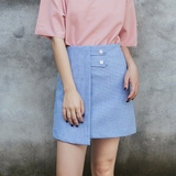 夏季2016新款韩版高腰a字裙不规则半身裙女裙子学生包臀短裙