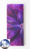 i紫色花卉纯手绘高端专业油画非打印有质感小众独特个性越城挂画