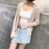 2016夏装韩版复古冰丝针织衫女显瘦开衫薄外套防晒衣空调衫上衣